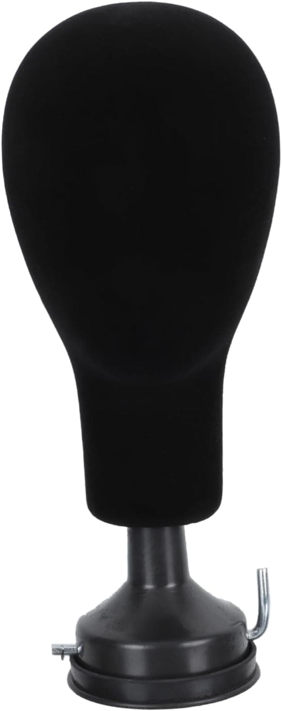 Wig Display Model Black Desktop Head-Shaped Form Smooth Surface Hat Display Holder for Home and Salon Use