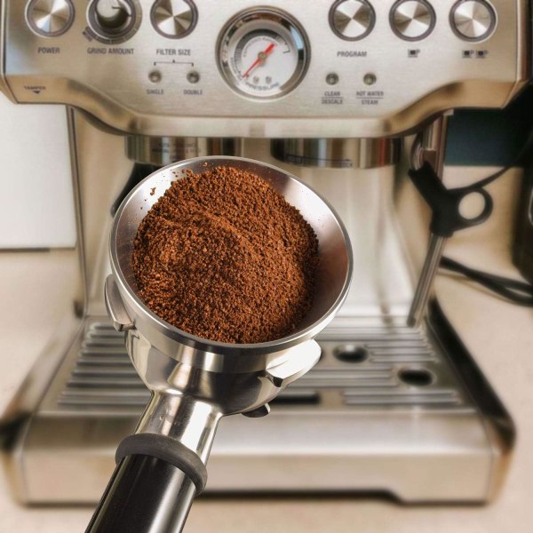 54 mm espresso doseringstrakt, kaffedoseringsring i rustfritt stål kompatibel med 54 mm Breville Portafilter