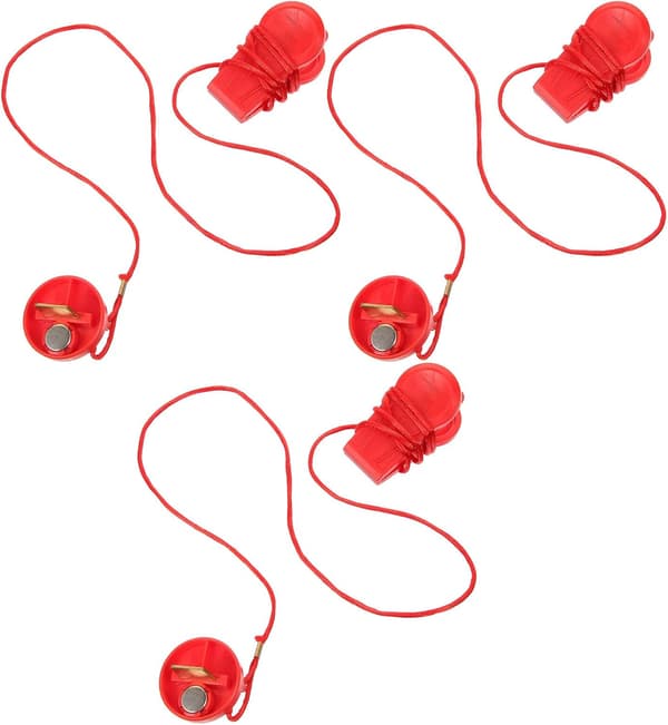 3 Pieces Red Treadmill Safety Key Emergency Stop Lock Replacement
