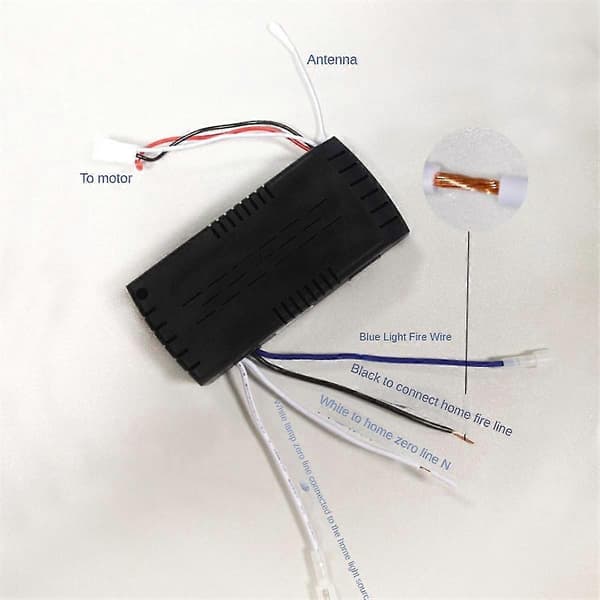 Universal Ceiling Fan Remote Control Kit Replacement, 6-Speed & Timer, Remote Control Replacement for DC Ceiling Fan Light