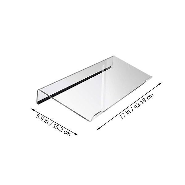 Skråt Computer Tastaturholder Anti-Skrid Tastatur Stativ Transparent Tastaturstøtteholder Transparent 43.18x15.2cm
