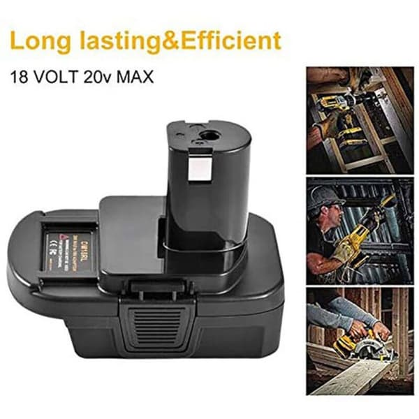 Batteriadapter - PZCC - P108/P105/ABP1081 - 18 V - Kompatibel Makita→Ryobi - Inbyggda skydd