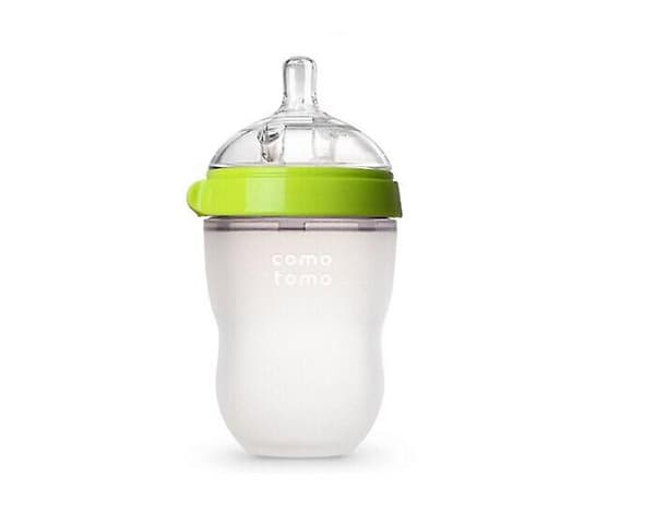Vihreä/vaaleanpunainen silikoninen vauvanpullo 150 ml/250 ml BPA-vapaa vauvanpullo lasten vauvanpullo Lapset