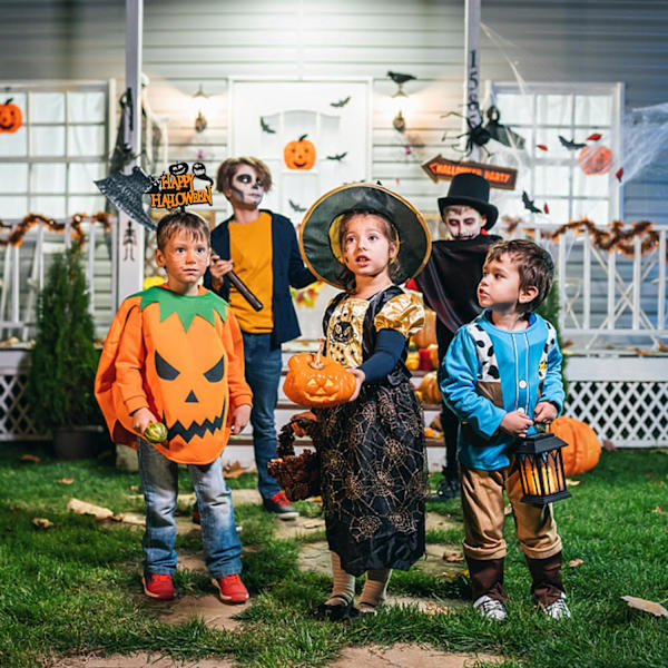 Halloween-hiuspanta, Upea Keltainen Happy Halloween -Teksti Hattu Hiusten Asusteet Hiuspanta Naisille ja Pojille Hiuspanta B
