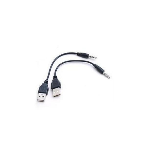USB-hann til 3,5 mm lydkabel, 3,5 mm til USB, 3,5 mm hann til USB-hann konverteringskabel, datakabel