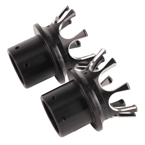 Front Axle Covers Distinctive Crown Styling CNC Aluminum Alloy for Motorcycle Modification Black Chrome