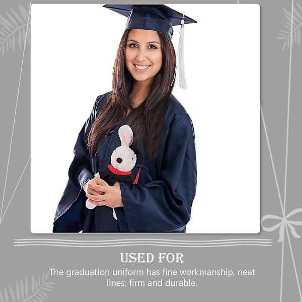 Bunny Plushie Påskekanin Figur Gradueret Klasse 2021 Graduation Dukke Plys Cuddly Plushie Stativ Beige 40X18CM