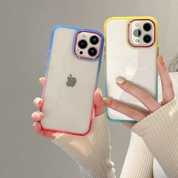 iPhone 12 Pro Case, [Non-Yellowing] Shockproof Protective Cover Ultra-Thin Case, Blue+Red