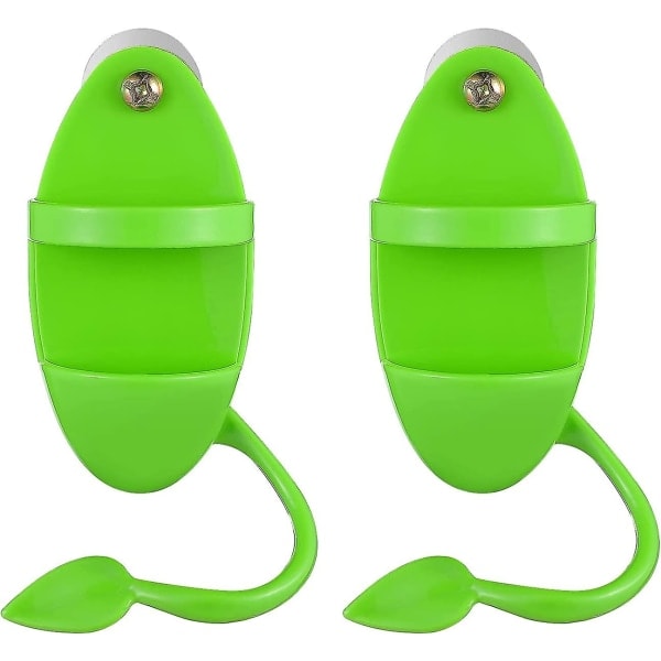 Fågelbläckfisksbenhållare med sittpinnar Plast Cuttle Ben Matningsställ Papegojburstativ Tillbehör för Cockatiels Parakiter Undulater Finkar (2st, Grön)