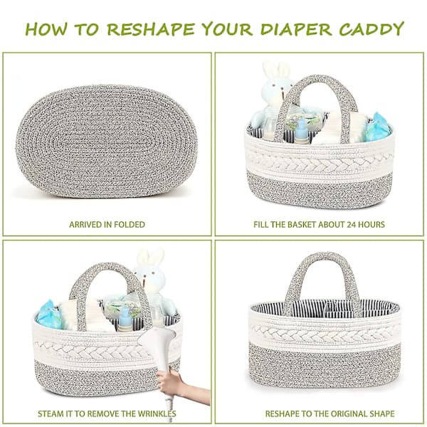 Diaper Organizer for Baby, Diaper Changing Storage Basket - Layer