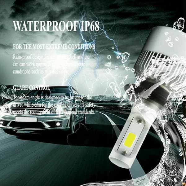 1 Pair H7 LED Fog Light Conversion Kit DRL 6000K White Bulbs