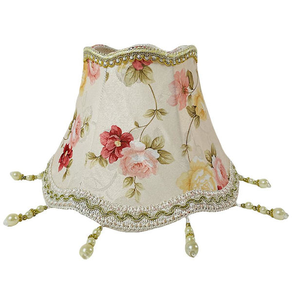 Lampskärm i europeisk stil, blommig, ersättningslampa, skalformad kupol, lampskärm (e27) 25X25X18CM 25X25X18CM