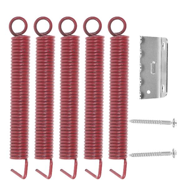 Gitarrkit Gitarrinstrument Ersättningssadel Stallfjädrar Tremolo Spänningsfjäder Gitarr Tremolofjädrar Röd 6.55X1CM