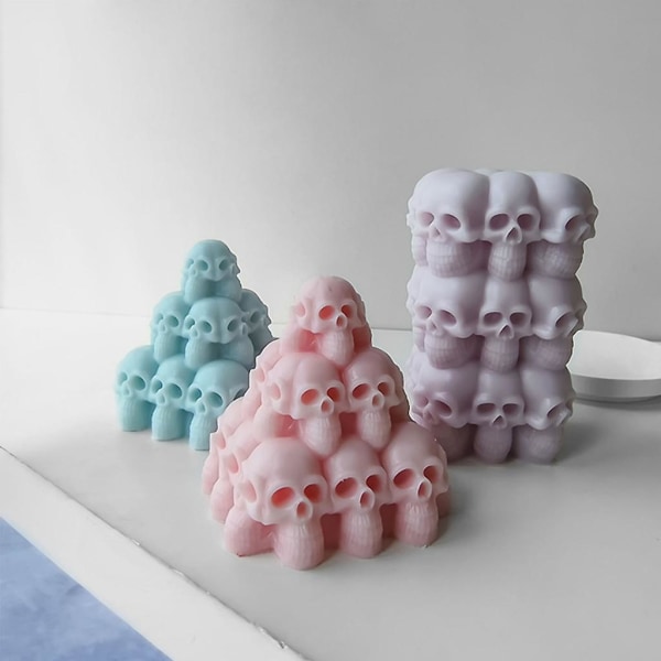 PyramidSkull Stearinlys Harpiksform Lys 3d Fondantform Til Fremstilling af Diy Håndlavet Sæbepyramid