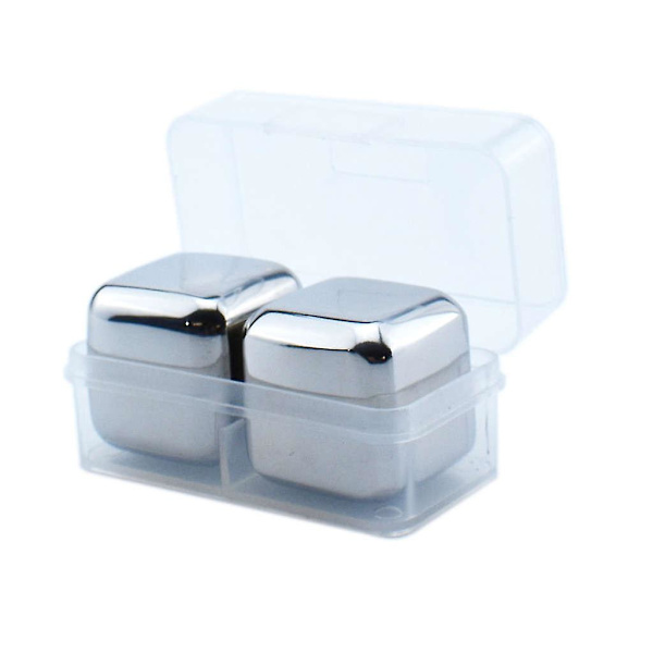 1 stk. 304 Kvadratisk Rustfrit Stål Isvin Sten Kaffe Bar Tilbehør Køleskab Organizer Bins Frid