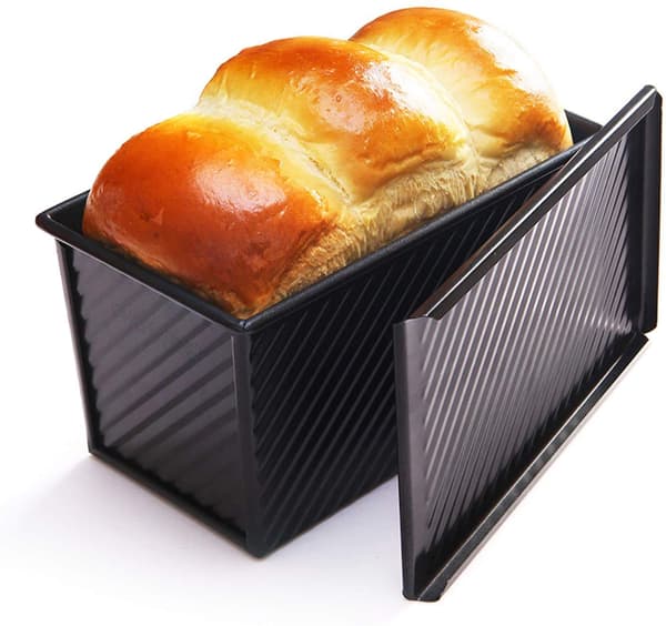 Brødform med låg, non-stick bageplade kulstofstål brødform med låg til bagning