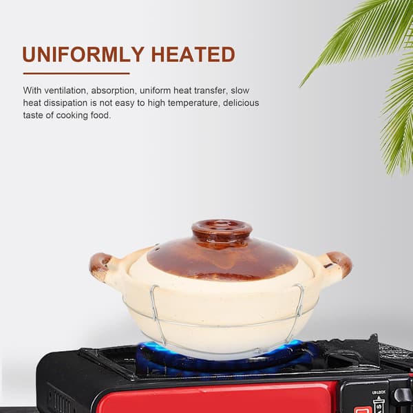 5l Clay Pot Single Handle Even Heat Transfer Nonstick Surface Double Handles Kitchen Pot