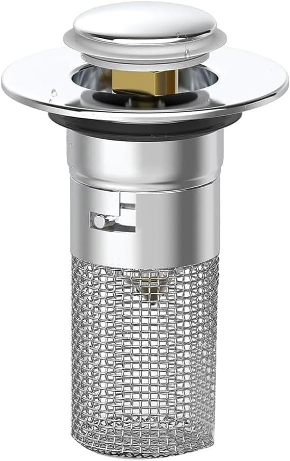 Bathroom Drain with Removable Filter Basket - Anti-Clogging Bathtub