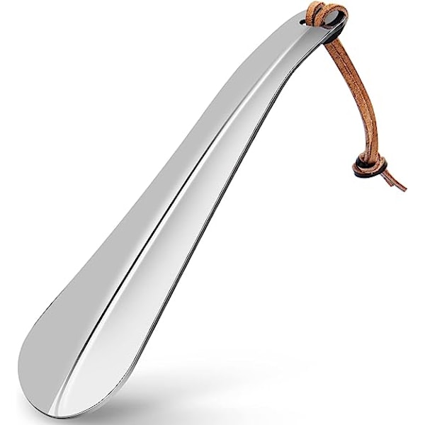 Skohorn 7,5 tommer, Bærbar Skohorn, Reisesko Horn, Premium Rustfritt Stål Sko Horn, Sko Hjelper for Menn