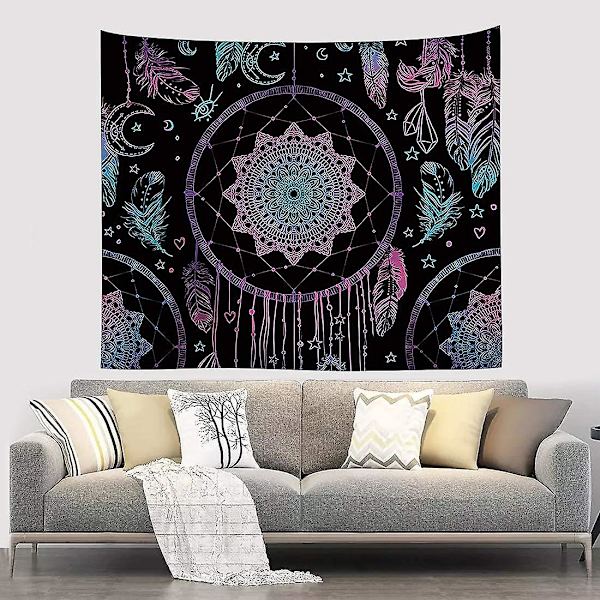 Vægophæng, Boheme Chic, Stoftryk Kunst Dekoration Til Soveværelse, Stue, Kollegieværelse, Strandhåndklæde, Håndværk Gave (drømmefanger, L / 150x200cm)