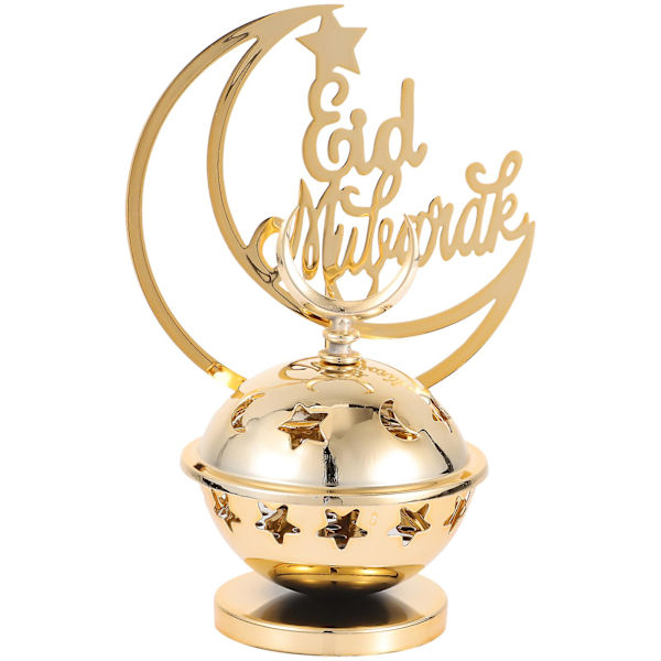 Eid Mubarak Lysestake Ramadan Metall Lysestake Dekorasjon Bryllup Røkelse Lysestake 18x12cm