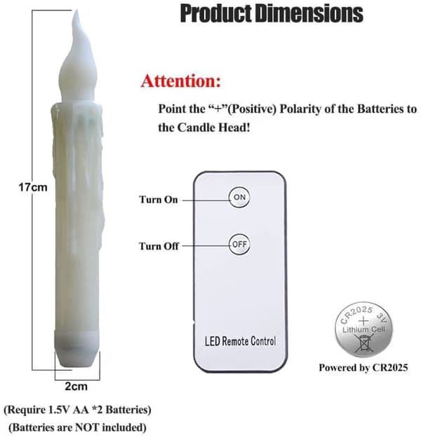 Remote Control Electronic Candle Long Pole Light Flameless Tip