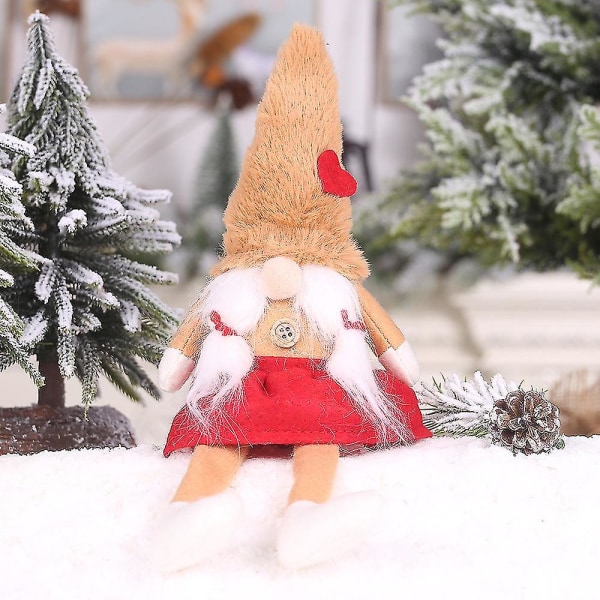 Jultomte Plyschdocka Barnleksaker Handgjord Julgranspynt Dekoration Nyårsgåva Stil 3