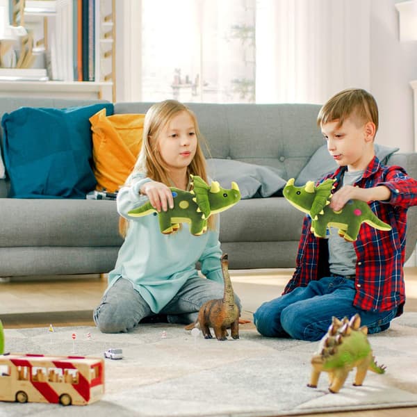 Dinosauruspehmolelu, 16 \" pehmo Triceratops-heittotyyny