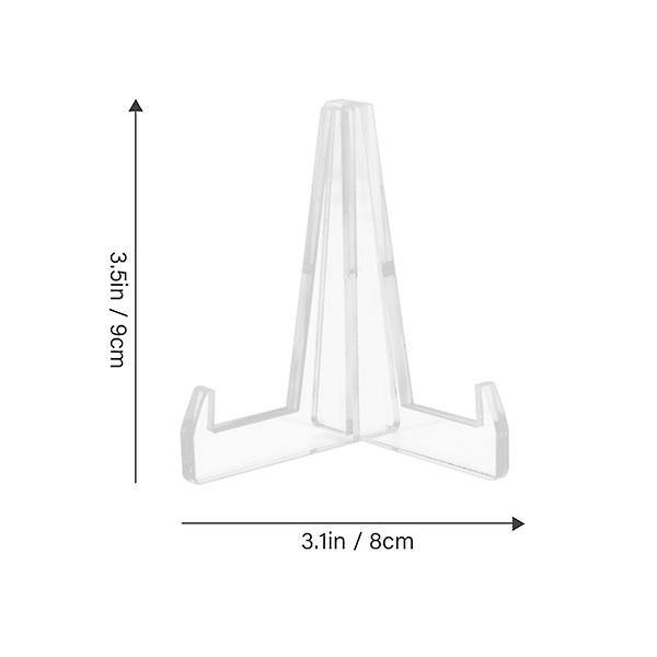 2 stk. Hyldebeslag Marmor Display Stativ Akryl Foto Stativ Foto Ramme Stativ Plade Holder Stativ Fade Display Stativ 9X8X8CM