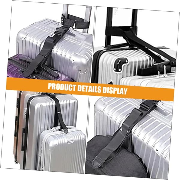 Adjustable Luggage Connection Straps with Buckle for Suitcases and Backpacks