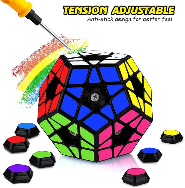 (Musta) Megaminx-kuutio, Dodekaeder Speed Puzzle Cube 3x3, Magi