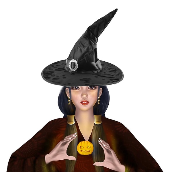 Halloween Wizard Witch Hat Masquerade Black Hat Cosplay-dekorasjon