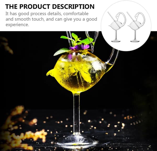 2-pack Svanformade Cocktailglas Martiniglas 178 ml Mångsidig Kvalitetssäkring för Bar och Hem