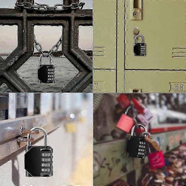 Indoor Lock 4 Digit Robust Waterproof Padlock (Blue) 1 Piece