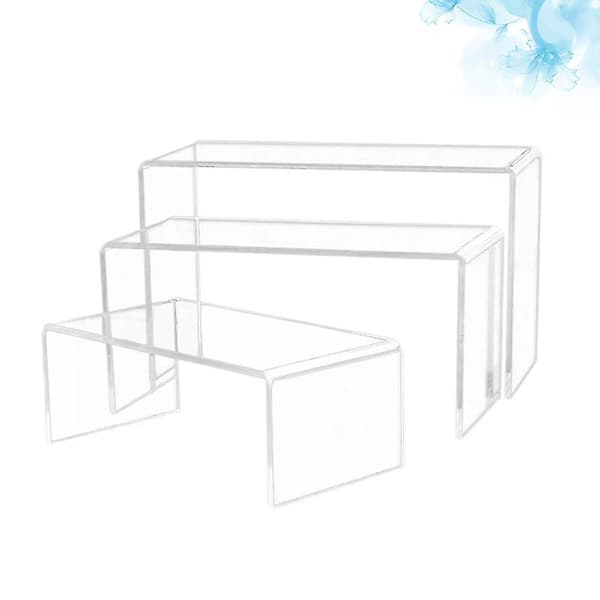 3-pack akrylförvaringsställ för display