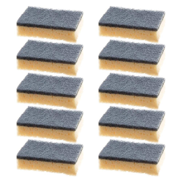 10 kpl Keittiön Puhdistussieni Astianpesuväline Naarmuttamaton Astianpesusieni Musta 10X6CM