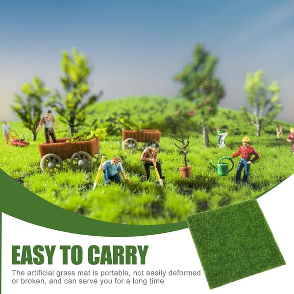 Artificial Moss Decorative Mat Green PVC Portable No Maintenance Needed Landscaping Decorative