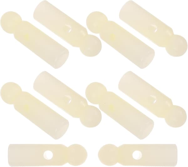 Paraplybeinhetter i plast 10 stk erstatningshaleperler hvit