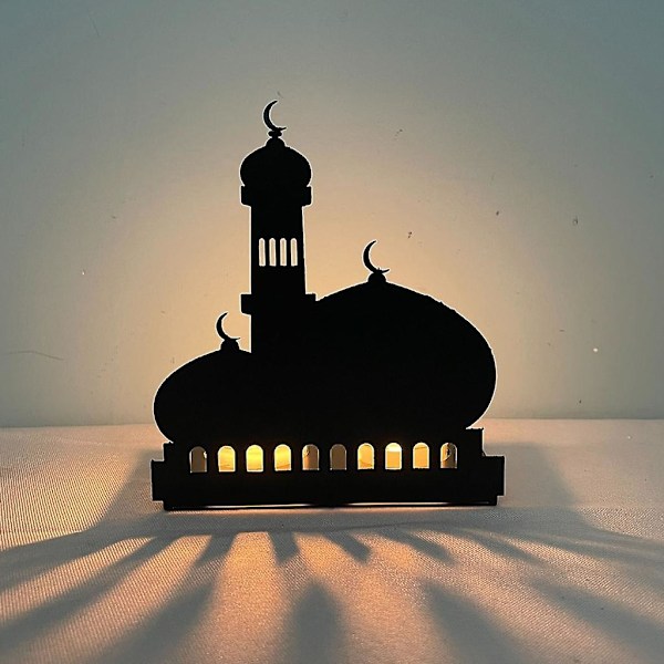 Stil 4 Mubarak Vikbar Slottsljusstake LED-Vindlykta Borddekoration Stil 4