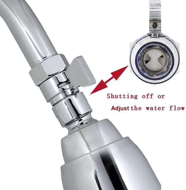 G1/2 \" Full Messing Dusjhode Strømningskontroll og Stengeventil for Dusjhode, Hånddusj eller Bidet Sprøyte etc