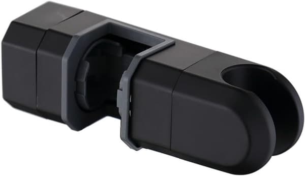 15mm til 30mm Krom Dusjhodeholder, Dusjstangfeste med Justerbar Størrelse ABS-materiale (Svart)