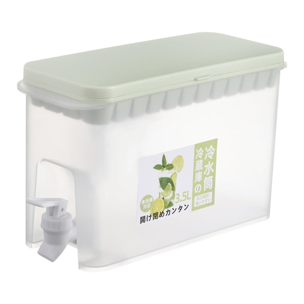 3,5 l kall vattenkokare med kranfilter i kylskåp, stor förvaringskapacitet för fruktjuicedispenser Green