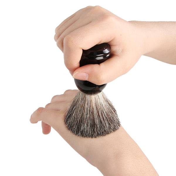 Pure Badger barberbørste-svart håndtak- konstruert for livets beste barbering. for, Safety Razor, Double Edge Razor, Straight Razor eller Shaving Ra
