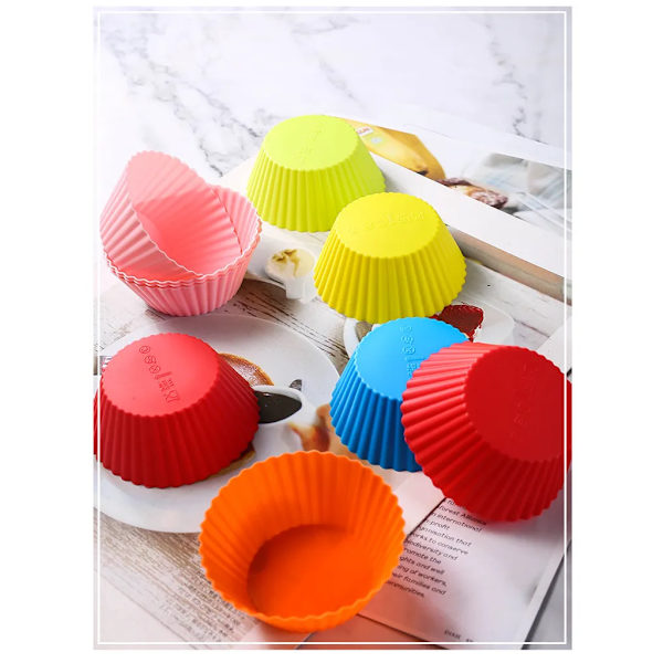 36X Silikone Muffinsforme Cupcake Dessert Bageform Foringskopper Mini Muffins Bageforme