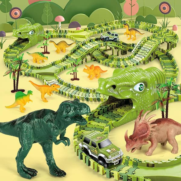 Stor bilbane for barn - Dinosaur