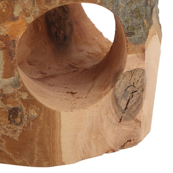 Hamsterin ontto puunrunko turvallinen 3 reikää kiipeilyyn pureskeluun puinen hamsterin piilopaikka tunneli kultahamsterille