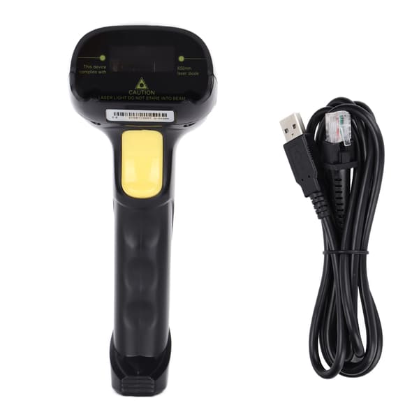 Wired Laser Barcode Scanner Fast Stable Sensitive Accurate Ergonomic Handheld Barcode Reader for Store Library[qb]