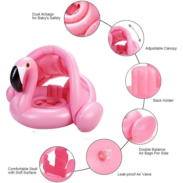 Baby Swimming Pool Sæde, Baby Swimming Ring, Oppustelig Swimming Ring, Pool Float til Baby Børn 6-36 Måneder, Oppustelig Bøje, Børnesvømning