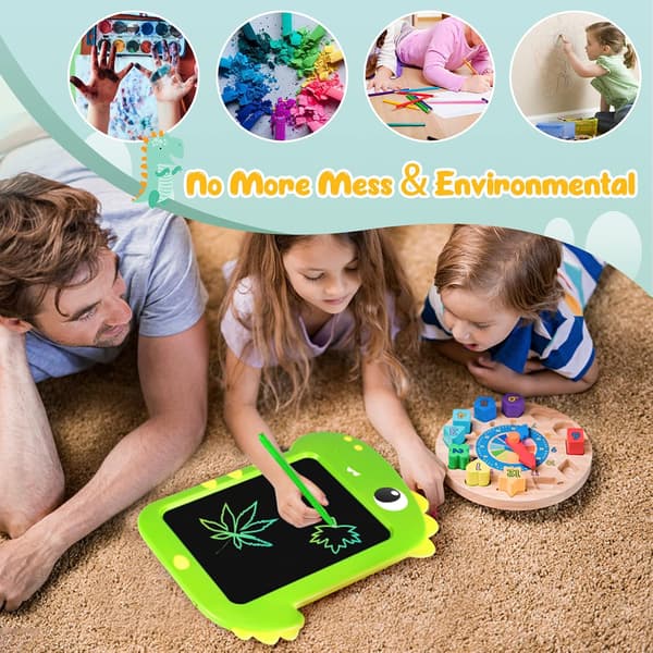 LCD-tegnebrett, LCD Magic Board dinosaurleke for 2 3 4 5 6 år