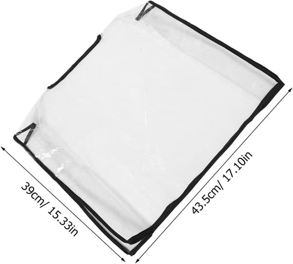 Waterproof Handbag Rain Cover EVA Dustproof Tote Bag Protector Black Edge